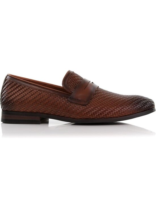 Men\'s Woven Brown Synthetic Classic Penny Loafers & Slip-On Dress Shoes main image 5